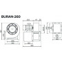 Радиальный вентилятор ERA PRO Buran 260 2K M L (2500 м3/ч) D200 левый